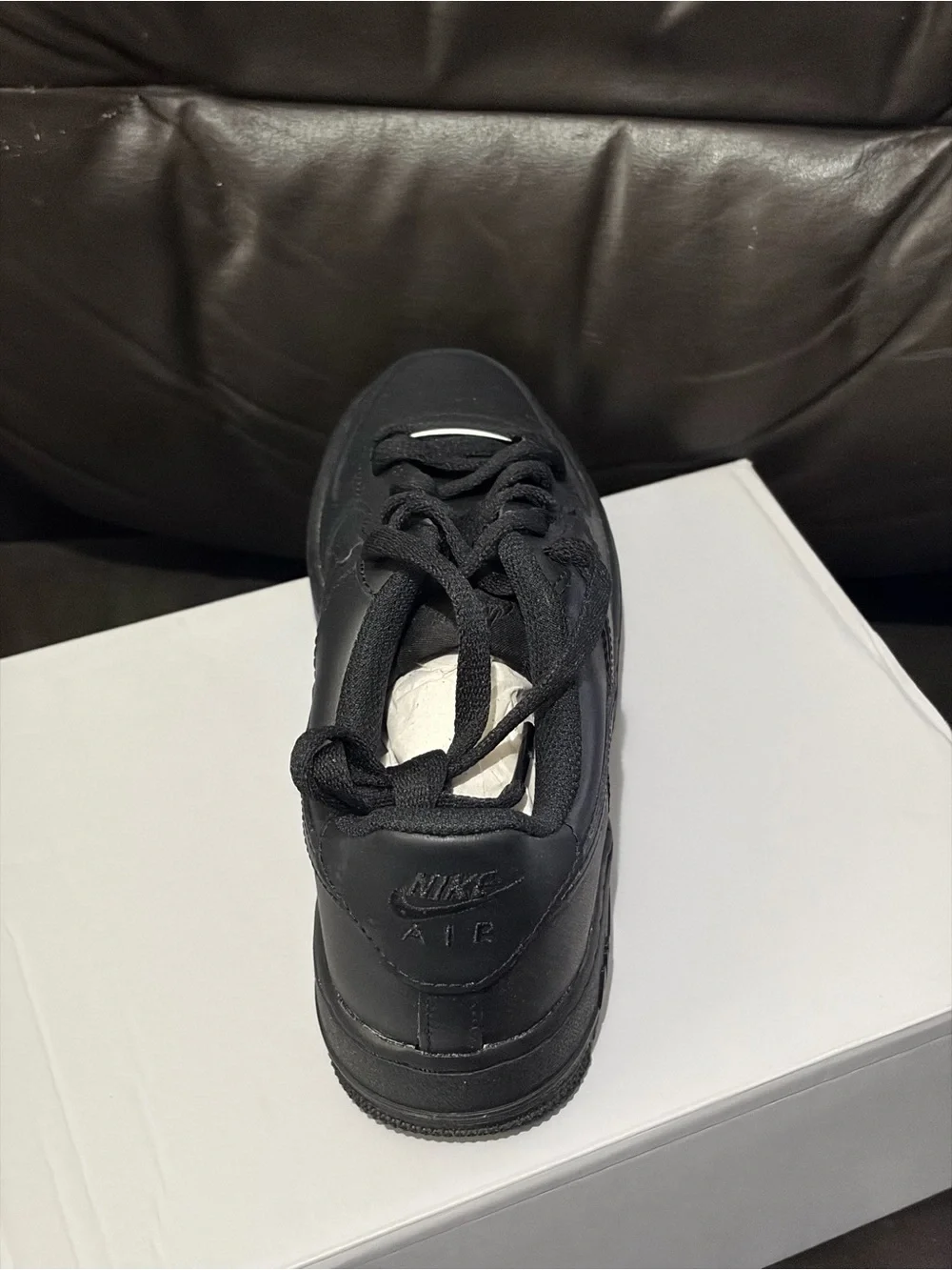 Nike Air Force 1 Triple Black Sneakers, Size 6Y / 7.5W BNIB DH2920-001